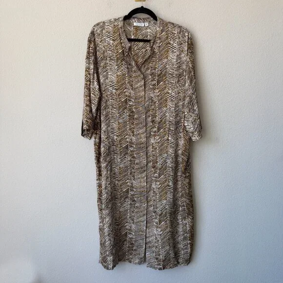 Masai Copenhagen Nimes Shirt Dress in Tapenade Size S - Picture 2 of 5